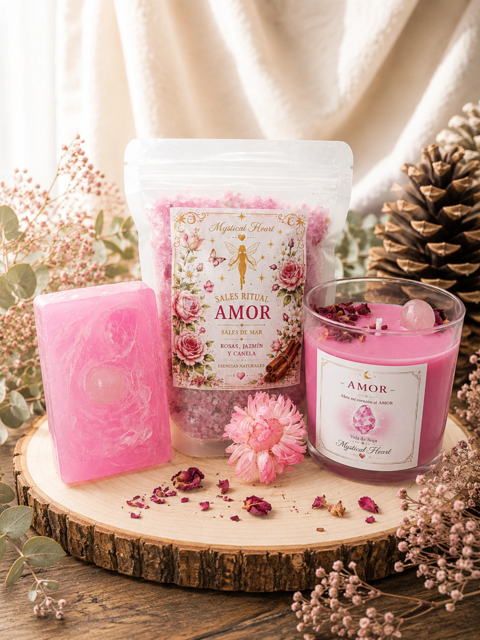 Pack Bienestar Amor- Cuarzo Rosa